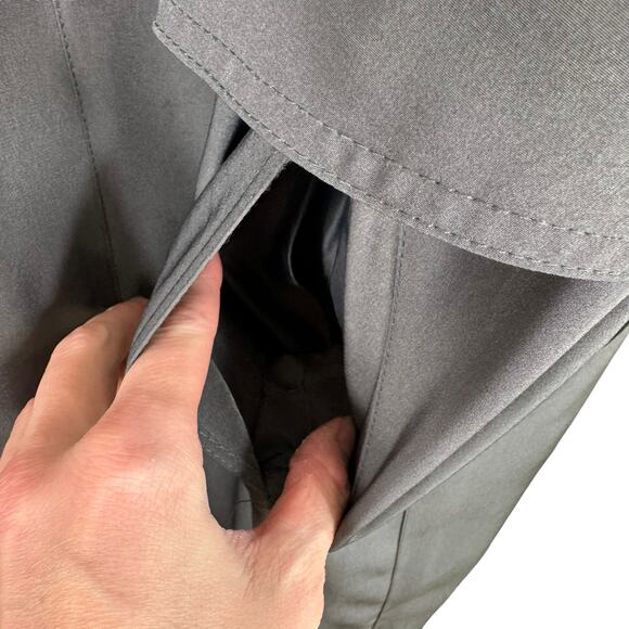 American Bazaar Vintage Gray Long Removable Lining Button Front Coat Size 10 - Picture 6 of 11